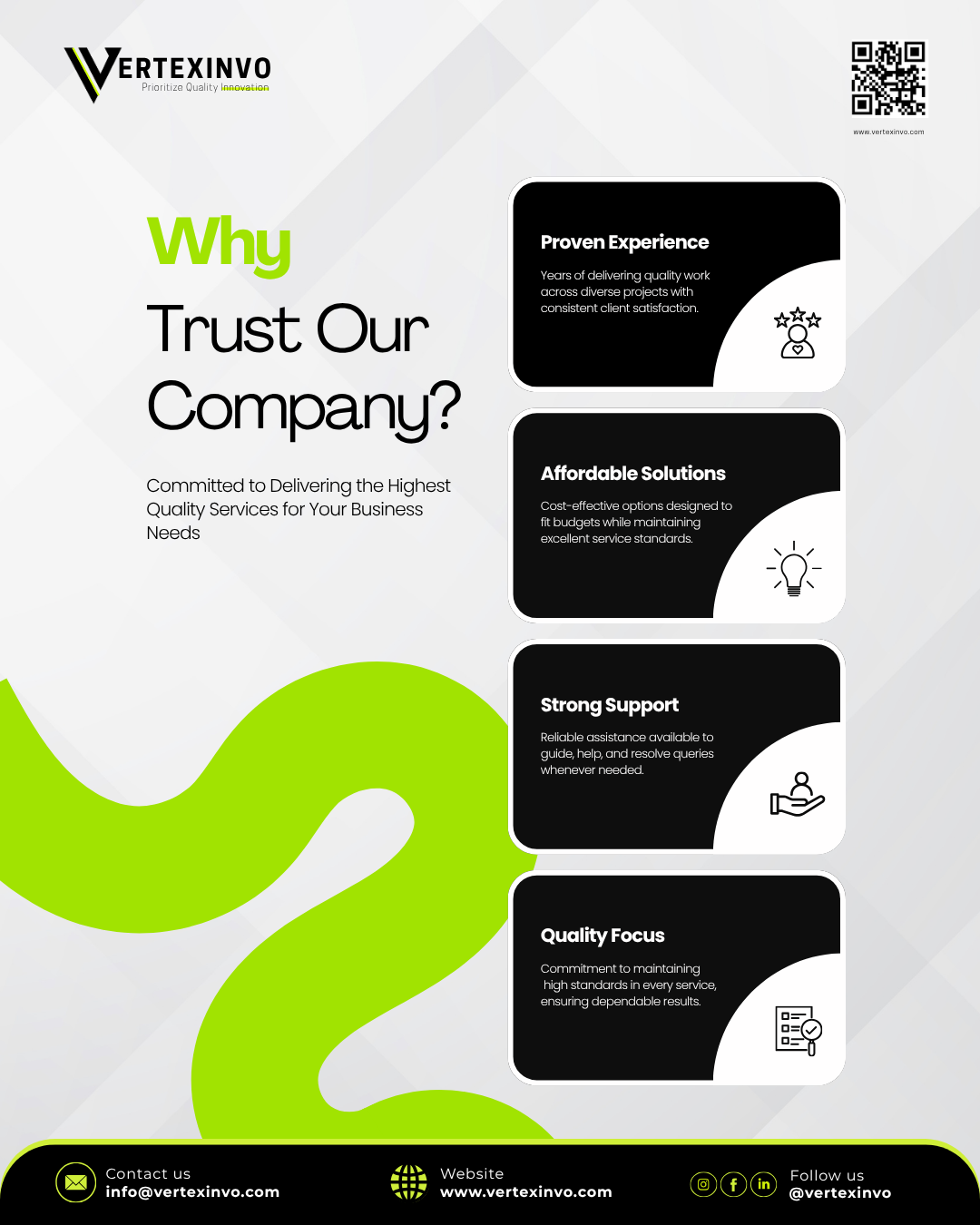 Why Choose VertexInvo? Proven Experience, Strong Support & Quality You Can Trust
