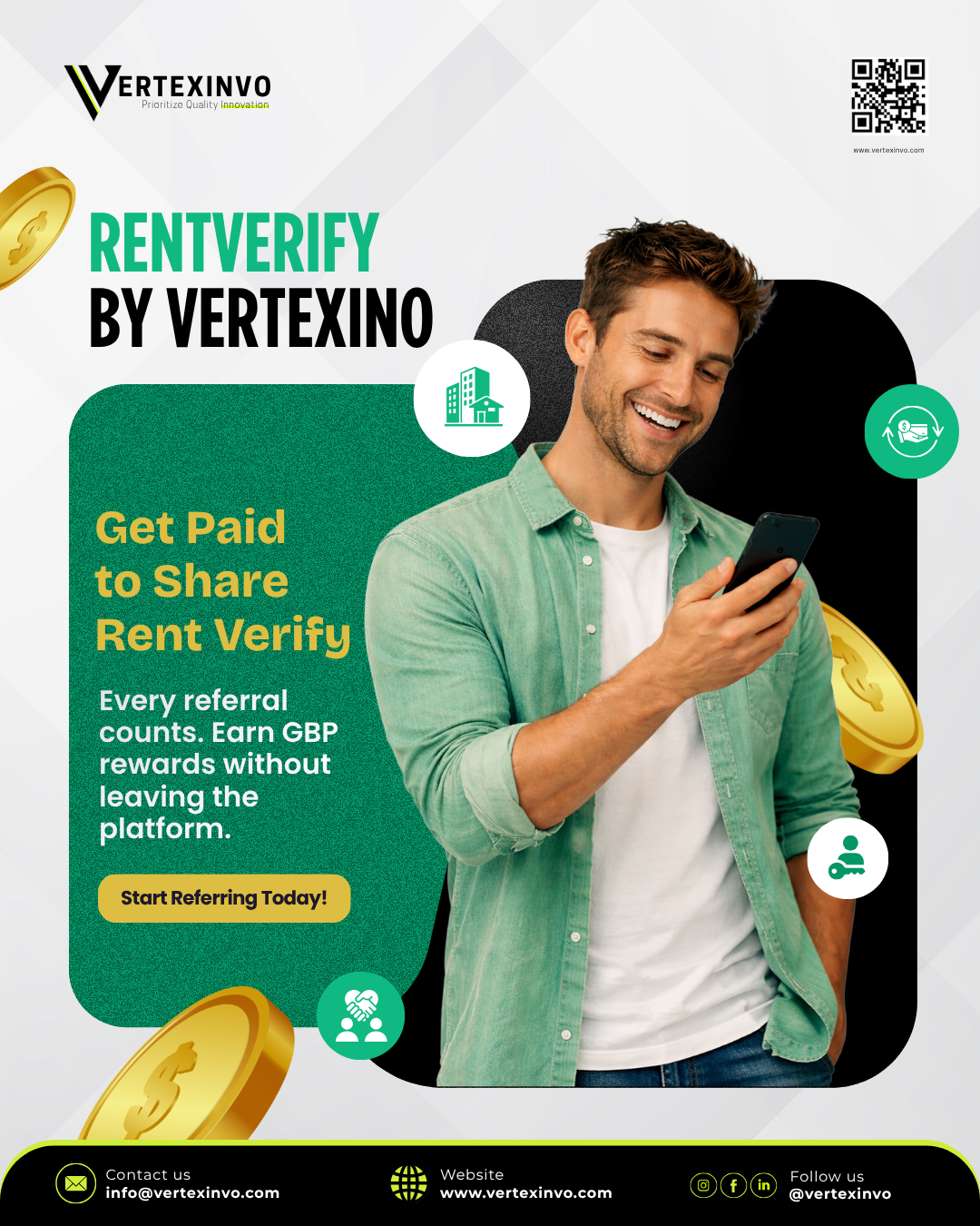 Earn GBP with Rent Verify Referral Program | Property Management App Rewards