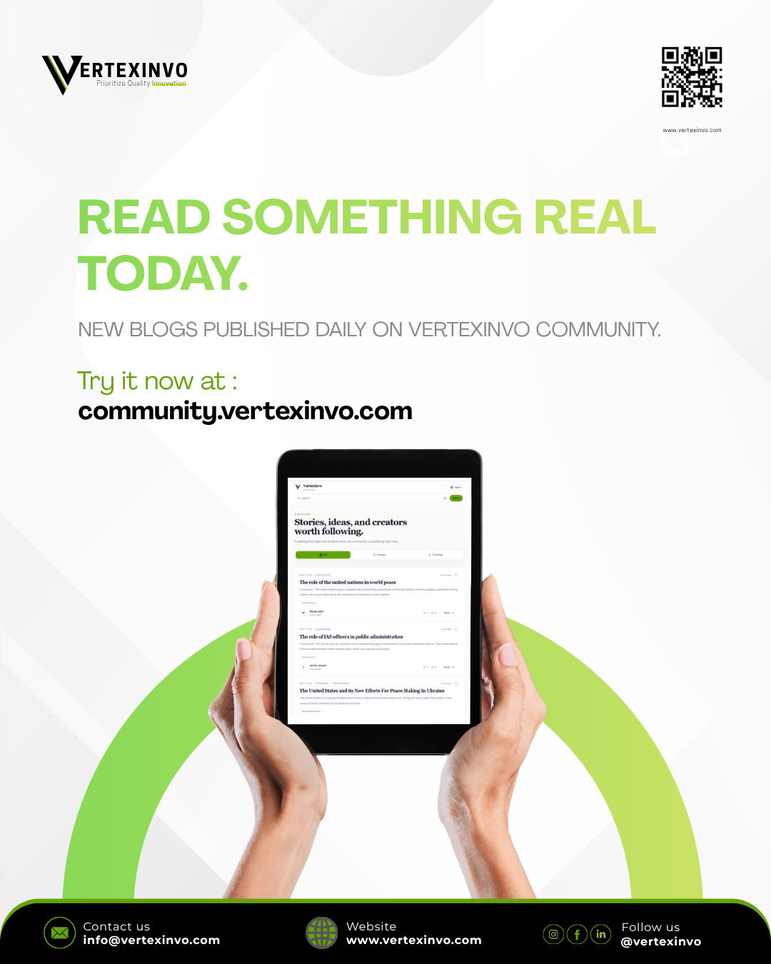 Read Blogs Online Daily | Real Stories on VertexInvo Community